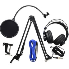 Die Grup Tr Broadcast Accessory Pack, Masaüstü Boom Kolu, Kulaklık, Pop Filtre ve Kablodan Oluşan Aksesuar Paketi
