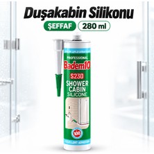 Die Grup Tr Duşakabin Silikonu 280 ml Şeffaf Suya Dayanıklı Banyo Cam Kenar Dolgu Yalıtım Silikonu