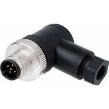 SKY-E E-MA5M12 M12 5 Pin 90 Der. Erkek Konnektör – 3'lü Paket