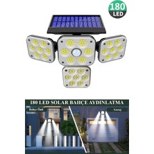Die Grup Tr Technosmart 180LEDLI Solar 4 Başlıklı Bahçe Aydınlatma Duvar Lambası Güneş Enerjili Hareket Sensörlü