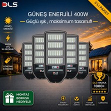 Die Grup Tr 5'li Paket Dls 400W Güneş Enerjili Solar Sokak ve Bahçe Lambası, Lifepo4 Bataryalı, IP66, Hareket Sensörlü, Uzaktan Kumandalı LH99-400