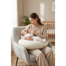 Bebek Emzirme ve Destek Minderi Yıkanabilir Kılıf - Beyaz