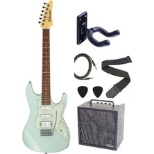 Die Grup Tr AZES40-MGR Elektro Gitar Seti, Mint Yeşili, Amfili Paket
