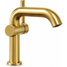 Aqua Bagno Adell Eterno F Regular Banyo Lavabo Bataryası Fırçalanmış Mat Altın | 159801018