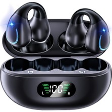Die Grup Tr Kulakiçi Açık Kulak Klipsi Kablosuz Bluetooth 5.3 Kemik Iletimli Kulaklıklar LED Dijital Ekranlı Şarj Kılıfı Spor Kulaklık Dahili Mikrofon Ipx7 Su Geçirmez Koşu Yürüyüşü, Egzersiz Fitness Için
