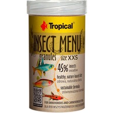 Böcek Menü Granül Boyut Xxs 100 ml / 64 G - Batan, Çok Ince Granül Şeklinde Balık Yemi 3 Böc
