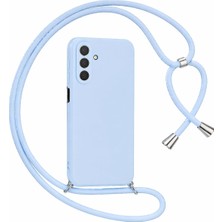 Die Grup Tr Galaxy A37 ile Uyumlu Özel Üretim Ayarlanabilir Ipli Boyun Askılı Silikon Kılıf Kadife Iç Yapılı Viper Boyun Çapraz Taşıma Özellikli Asılabilen Ipli Telefon Kılıfı Bebek Mavisi