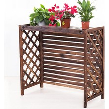 Die Grup Tr Dış Mekan Gizlilik Çit Panelleri, Klima Perdesi, Ahşap Bahçe Bitki Standı, Radyatör Kapağı, Iç ve Dış Mekan Için Dekoratif Gizlilik Çözümleri (100X43X94CM)