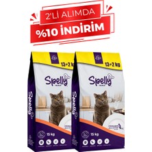 Spelly Yetişkin Kedi Maması Kısır Somonlu 15 kg x 2 Adet - 30 kg