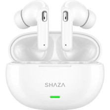 Shaza S Sound 8 Gürültü Azaltma Enc 4 Mikrofonlu Bluetooth 5.3 Tws Kulaklık Beyaz