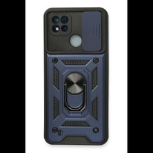 Realme C11 2021 Kılıf Pars Lens Yüzüklü Silikon - Lacivert
