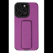 Apple iPhone 14 Pro Kılıf Mega Standlı Silikon - Mor
