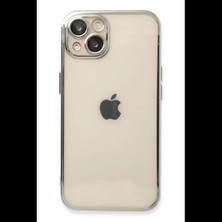 Apple iPhone 13 Kılıf Razer Lensli Silikon - Gümüş