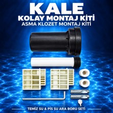 Kale Asma Klozet Kolay Montaj Kiti – Temiz Su ve Pis Su Ara Boru Seti
