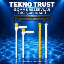 Tekno Trust Gömme Rezervuar Itici Çubuk ve Kilitleme Klipsi Seti
