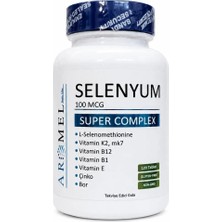 AROMEL Selenyum 100 Mcg Super Complex 120 Tablet Yetişkinler İçin Zengin İçerik