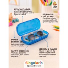 Singularis Renkli Çocuk Gözlük Kabı - Hafif Koruyucu Sert Plastik Gözlük Kutusu
