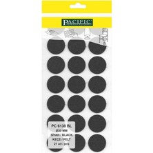 CATEKSSS Pacific Yuvarlak Yapışkanlı Sandalye Koltuk Mobilya Ayak Keçesi Felt 30 mm Siyah