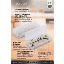 Singularis Şeffaf Evalı Gözlük Kutusu - Koruyucu Sert Gözlük Kılıfı