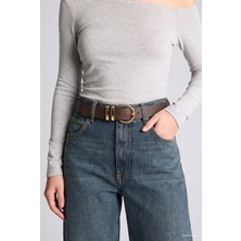 DeFacto Kadın Oval Toka Suni Deri Jean Kemeri B1525AXNS