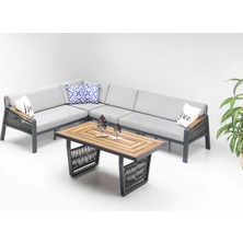 Viona Home Mykonos Plus Alüminyum Bahçe Balkon Köşe Takımı