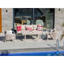 Viona Home Elegance 3-1-1-S Alüminyum Bahçe Balkon Oturma Grubu