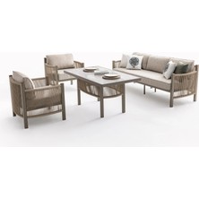 Viona Home Cosmo 3-1-1-S Alüminyum Bahçe Balkon Oturma Grubu