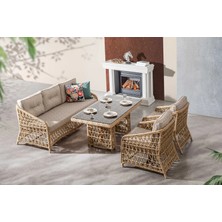 Viona Home Valencia 3-1-1-S Rattan Bahçe Balkon Oturma Grubu