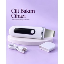 Yiğit Ticaret USB Şarjlı Metal Spatula Uçlu Beyaz Yüz ve Cilt Bakım Cihazı - Lisinya