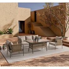 Viona Home Monaco 3-1-1-S Alüminyum Bahçe Balkon Oturma Grubu