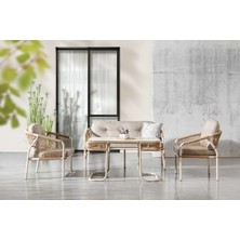 Viona Home Martin Mini 2-1-1-S Alüminyum Bahçe Balkon Oturma Grubu