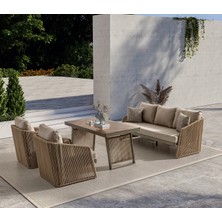 Viona Home Paris 3-1-1-S Alüminyum Bahçe Balkon Oturma Grubu