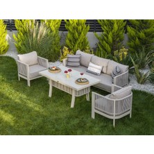 Viona Home Marina 3-1-1-S Alüminyum Bahçe Balkon Oturma Grubu