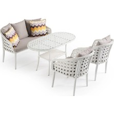 Viona Home Great 2-1-1-S Rattan Bahçe Balkon Oturma Grubu