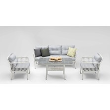 Viona Home Midilli Midi 3-1-1 Rattan Bahçe Balkon Oturma Grubu