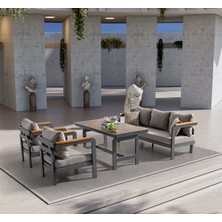Viona Home Madrid 3-1-1-S Alüminyum Bahçe Balkon Oturma Grubu