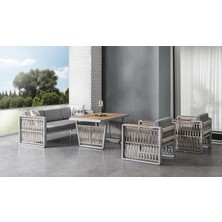 Viona Home Argos 3-1-1-S Alüminyum Bahçe Balkon Oturma Grubu