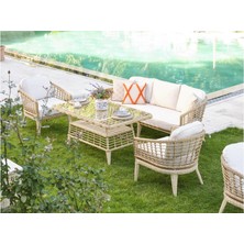 Viona Home Rodos 3-1-1-S Rattan Bahçe Balkon Oturma Grubu
