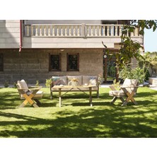 Viona Home Lotus 3-1-1-S Alüminyum Bahçe Balkon Oturma Grubu