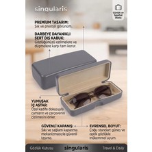Singularis Lüx Içi Süet Güneş Gözlük Kutusu Silme Bezi Hediyeli