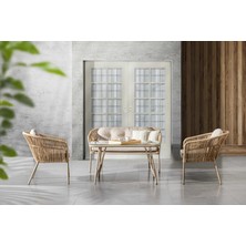 Viona Home Star Mini 2-1-1-S Alüminyum Bahçe Balkon Oturma Grubu