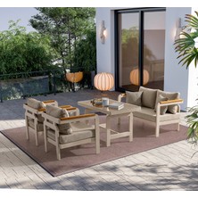 Viona Home Madrid 2-1-1-S Alüminyum Bahçe Balkon Oturma Grubu