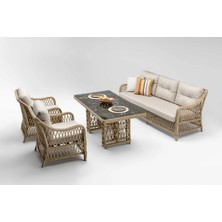 Viona Home Madeo 3-1-1-S Rattan Bahçe Balkon Oturma Grubu