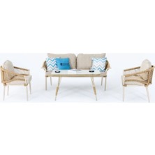 Viona Home Aqua Midi 2-1-1 Alüminyum Bahçe Balkon Oturma Grubu