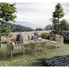 Viona Home Lizbon 2-1-1-S Alüminyum Bahçe Balkon Oturma Grubu
