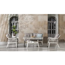 Viona Home Fiji Mini 2-1-1-S Rattan Bahçe Balkon Oturma Grubu