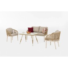 Viona Home Cozy Mini 2-1-1-S Alüminyum Bahçe Balkon Oturma Grubu