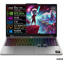 Lenovo Loq 15AHP11 83TN0096TR-02 Amd Ryzen 7 250 16GB Ram 2TB SSD RTX5070 8gb 115W 15.3" 165Hz Wuxga IPS Freedos Gaming Notebook