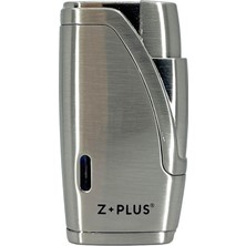 Vionna Z+Plus Çift Torch Alevli, Entegre Delicili (Punch) Lüks Puro Çakmağı - Mat Krom