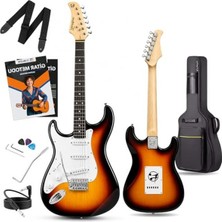 Sunburst Renkli, 4/4 Boyutunda Elektro Gitar Seti ile Müzik Yapın